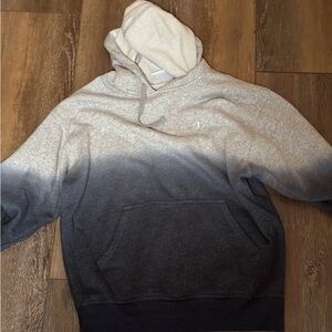 M Gray and Blue Ombré Champion Hoodie